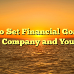How to Set Financial Goals for Your Company and Yourself