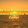 Why You Should Learn Business Skills For Your Career